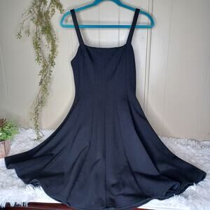 Bailey 44 Mini Gothic/ Halloween Black Angel Y2K Cotton Denim Black Mini Dress M